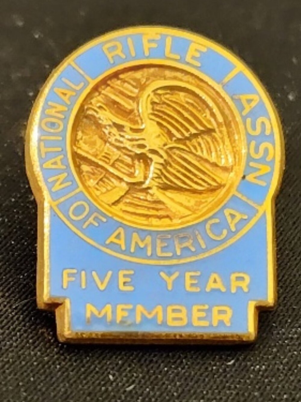 Vintage NRA 5 Year Member Lapel Pin - 1/20 10K GF